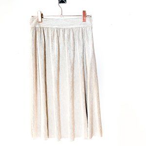 WHO WHAT WEAR shimmer high waist midi skirt 6